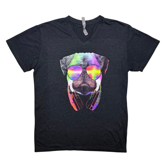 Delta Other - Platinum Delta Apparel Graphic T-Shirt V-Neck Mens Size Large Gray